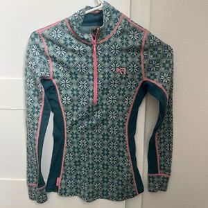 Kari Traa Rose Half Zip Baselayer Top, Size Small